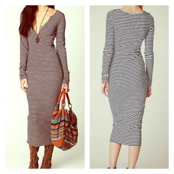 free people striped maxi dress